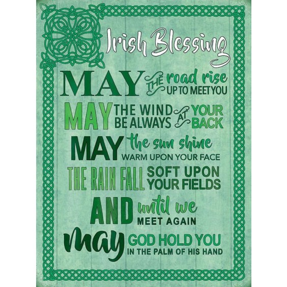 Irish Blessing Metal Sign 400 x300mm