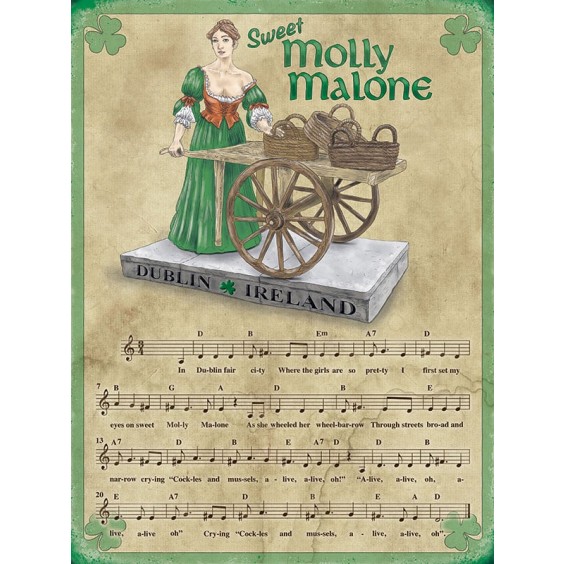 Sweet Molly Malone Metal Sign 400 x300mm