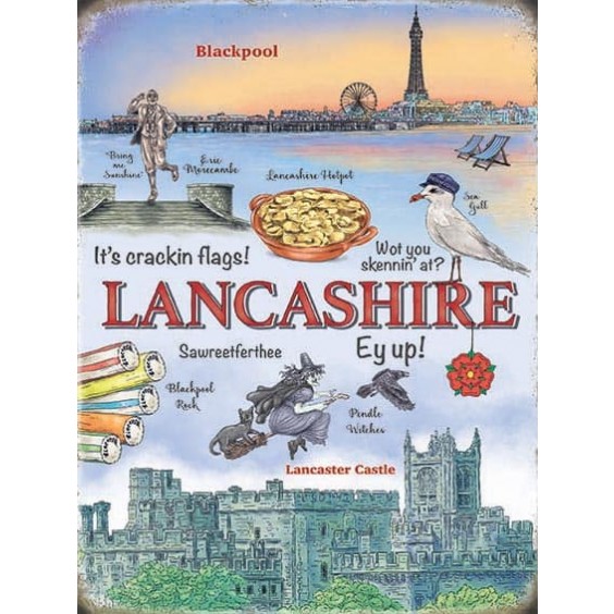 Lancashire Metal Sign 400 x300mm