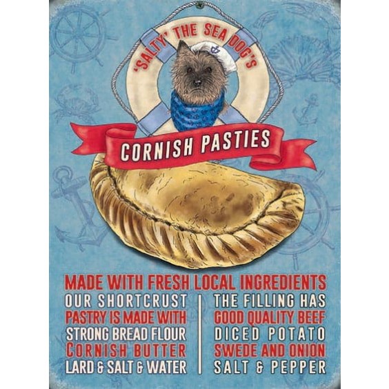 Conish Pasties Metal Sign 400 x300mm