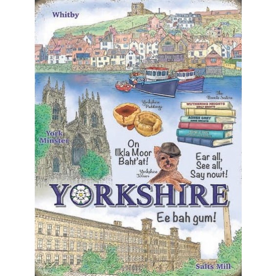 Yorkshire Ee Bah Gum Metal Sign 400 x300mm