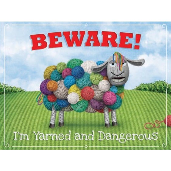 Beware Im Yarned And Dangerous Metal Sign 400 x300mm
