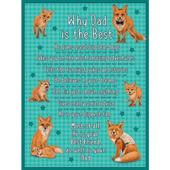 Why Dad Is The Best Metal Sign 400 x300mm