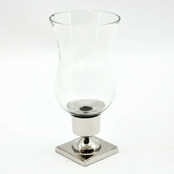 34cm NICKEL PLATED HURRICANE CANDLE HOLDER
