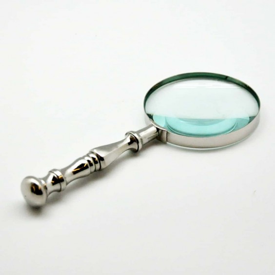 4" NICKEL MAGNIFYING GLASS