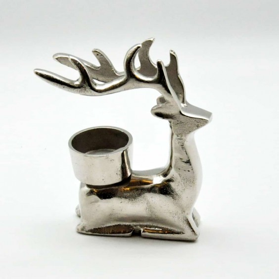 12.5CM REINDEER CANDLE HOLDER