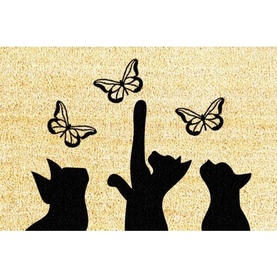 40 X 60 CATS & BUTTERFLIES DOORMAT