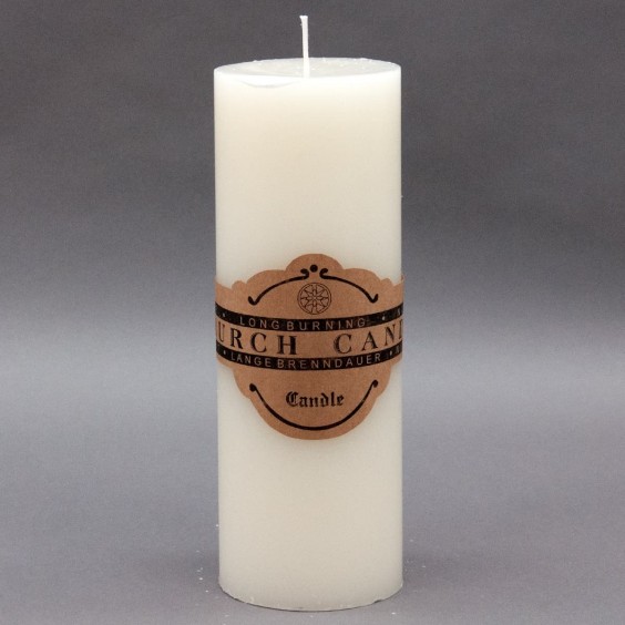 30CM CHURCH CANDLE-BURN TIME 205HRS-CTN 8