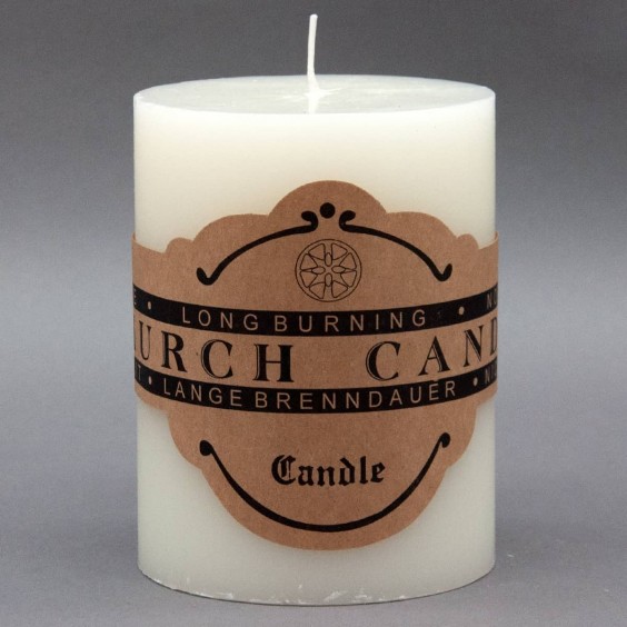 15CM CHURCH CANDLE-BURN TIME 170-CTN 6