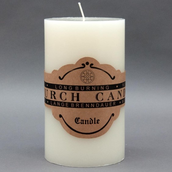 20CM CHURCH CANDLE-BURN TIME 230HRS-CTN 6