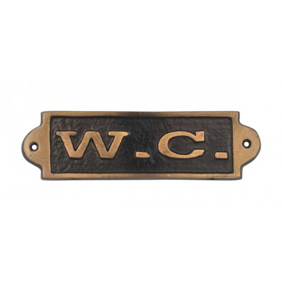 WC - METAL SIGN