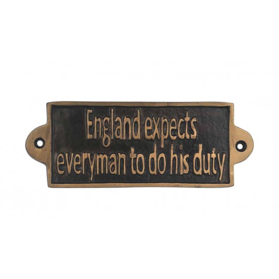 ENGLAND EXPECTS- METAL SIGN