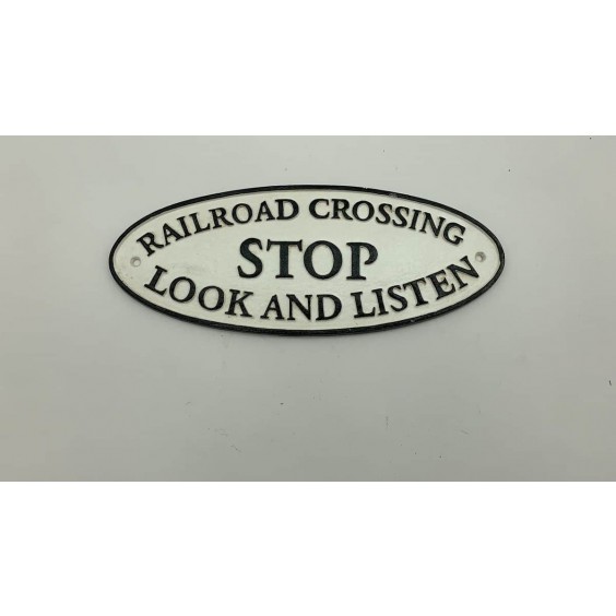 38X16CM RAIL ROAD CROSSING SIGN