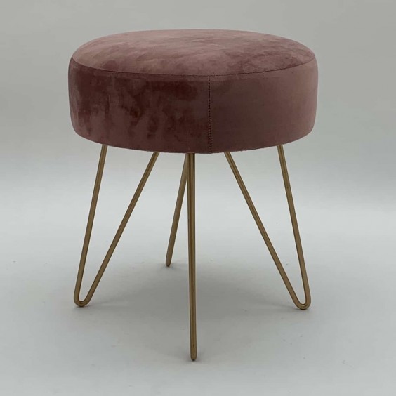 PINK WOODEN STOOL