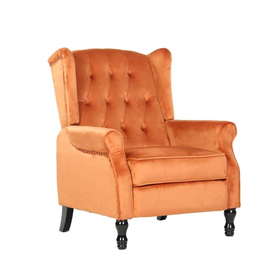 100x78x92 BURNT ORANGE RECLINING CHAIR