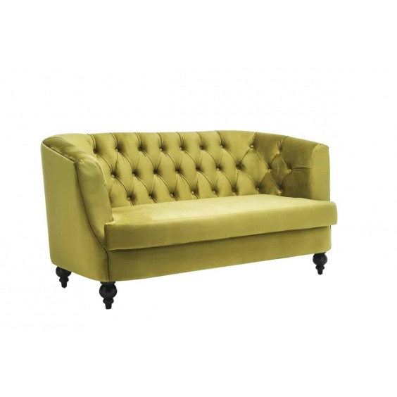 LIME VELVET 2 SEATER SOFA 78x153x83cm