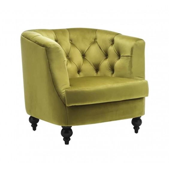 LIME VELVETSINGLE SOFA CHAIR