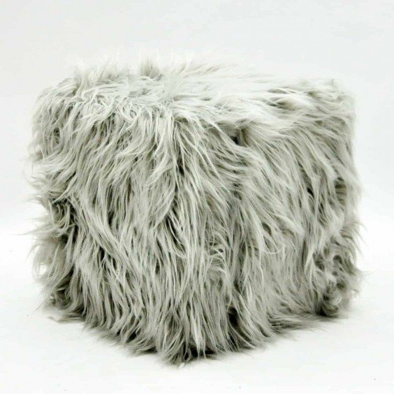 38X38CM SQUARE FLUFFY STOOL