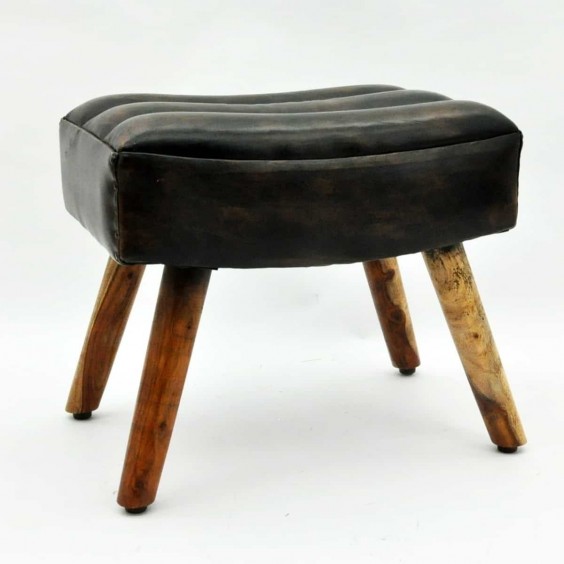 40x47x32CM ANTIQUE TAN FOOTSTOOL