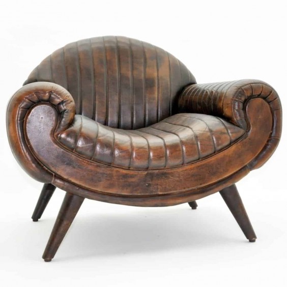 78x90x68cm LEATHER SOFA
