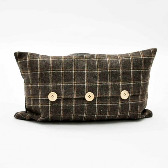 30 X 50CM BROWN VELVET CUSHION