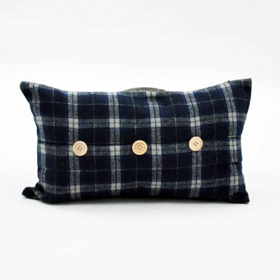 30 X 50CM BLUE VELVET CUSHION