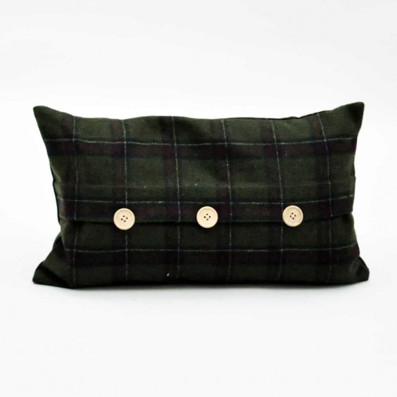 30 X 50CM GREEN/BLUE VELVET CUSHION