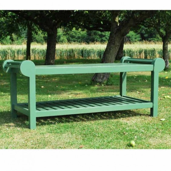 GREEN LUTYEN STYLE TEAK GARDEN COFFEE TABL