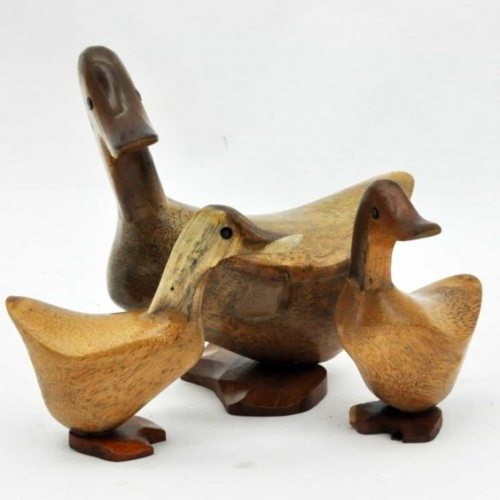 40/25/25CM SET 3 FAMILY DUCK POLISHED