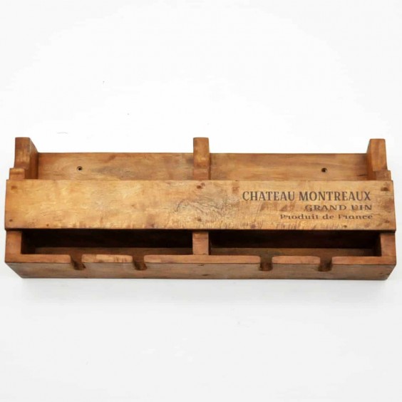 88CM WOOD 6 BOTTLE WALL WINE RACK