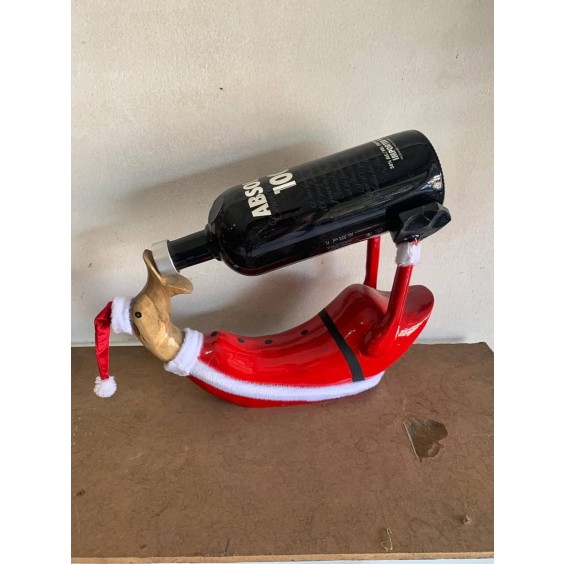45cm SANTA CLAUS BOTTLE HOLDER DUCK