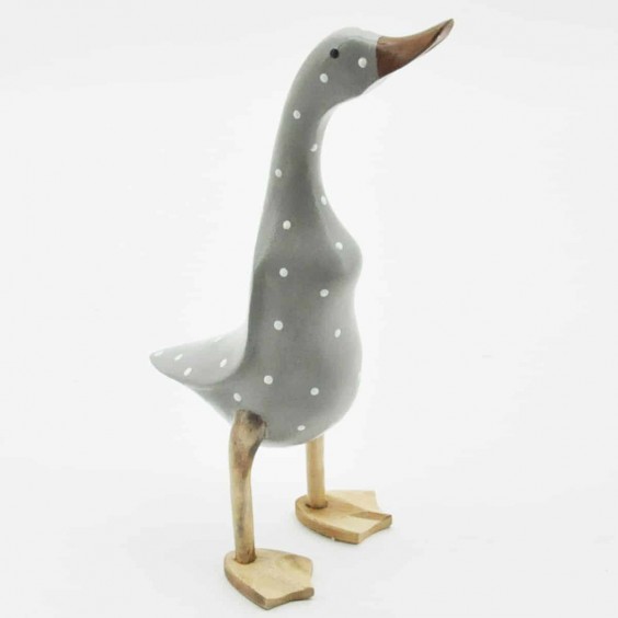 45cm GREY DUCK WHITE SPOTS