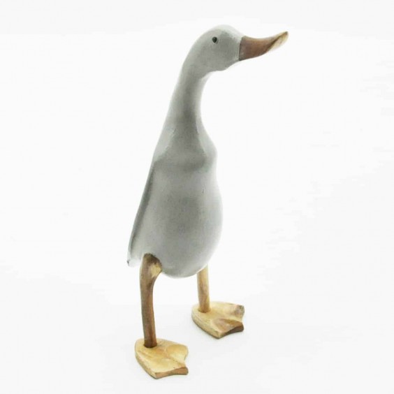 45cm GREY STANDING WEB FEET DUCK