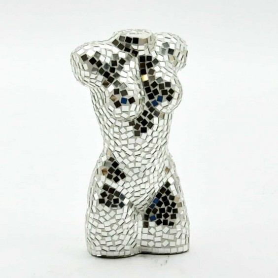 40CM SILVER MOSAIC BODY