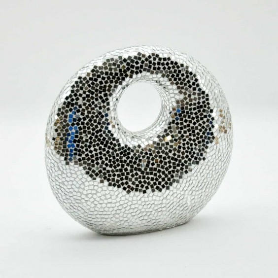 50CM SILVER MOSAIC ORNAMENT