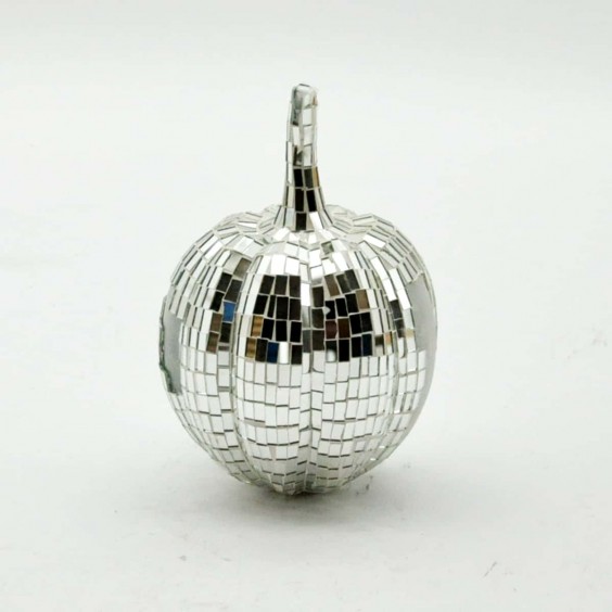 30CM SILVER MOSAIC PUMPKIN