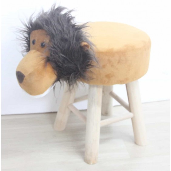 50CM LION FOOTSTOOL