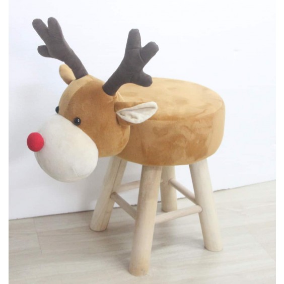 60CM REINDEER FOOTSTOOL