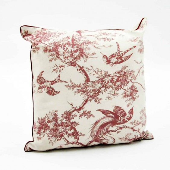 45 X 45CM RED PHEASANT DESIGN CUSHION