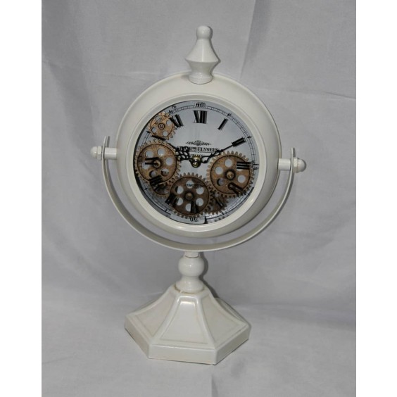 37.5CM WHITE TABLE CLOCK