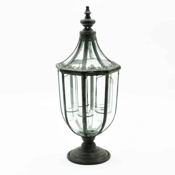 77CM METAL GARDEN LANTERN W TEALIGHT HOLDE