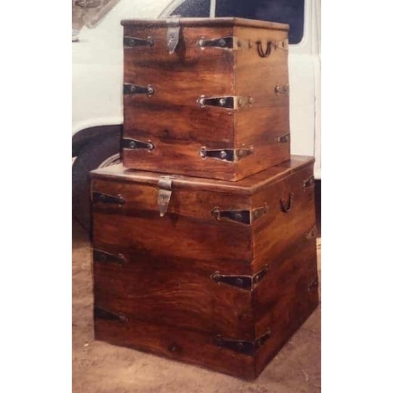 Sq. Chest with Iron Fittings
