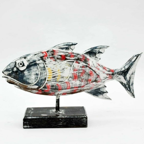 WOODEN FISH 24x28x10cm