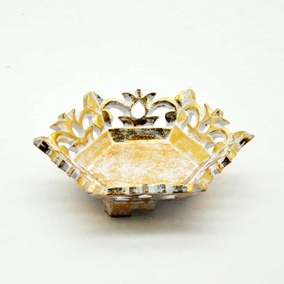 HEXAGONAL GOLD TRAY