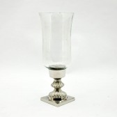 40CM NICKEL HURRICANE LAMP