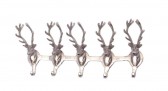 53CM NICKEL STAG HEAD WALL HOOK
