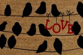 40 X 60 BLACK BIRDS ON A WIRE DOORMAT