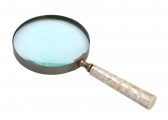 4" ANTIQUE BRASS MAGNIFYING GLASS MOP