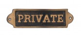 PRIVATE - METAL SIGN