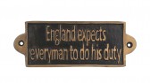 ENGLAND EXPECTS- METAL SIGN